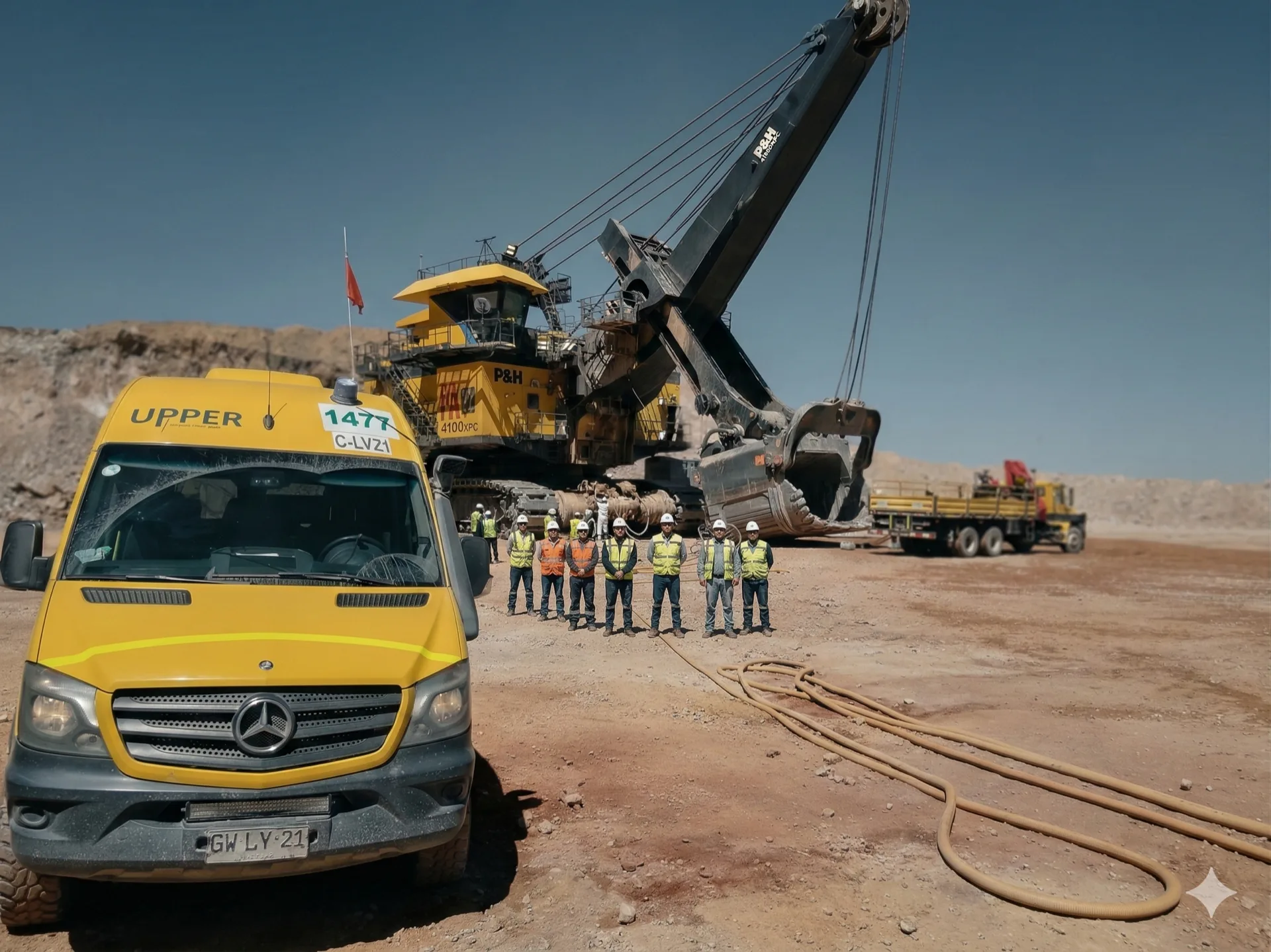 Equipo Upper Transport en faena minera